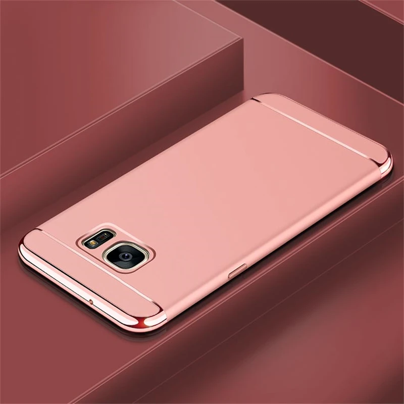 Rose Gold Роскошная жесткая Накладка со съемными вставками Fundas чехол для samsung Galaxy A10 A30 A50 A70 J3 J5 J7 Prime S6 S7 край S8 S9 S10 плюс Чехол - Цвет: Rose Gold