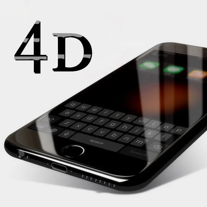 Закаленное стекло 4D с полным покрытием для iPhone 7 7P 6 6S Plus Премиум Защитная пленка