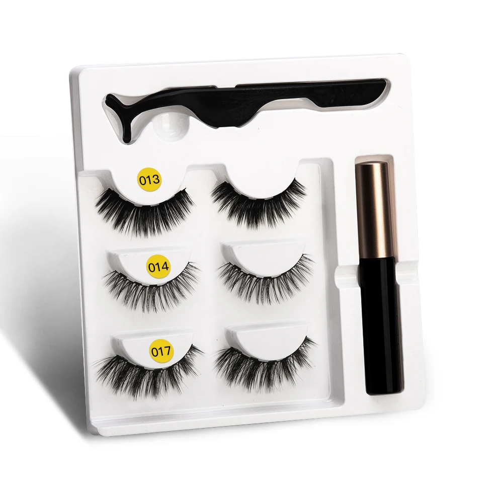 Лидер продаж 5 магнитных жидких подводок для ресниц набор накладных и пинцетов