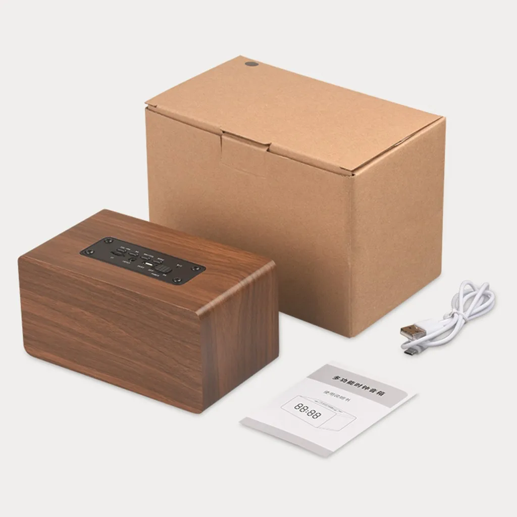 ZERODATE двойной динамик деревянный беспроводной Bluetooth Поддержка FM сабвуфер