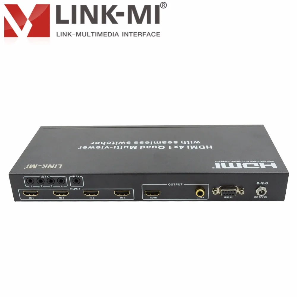 Фото LINK-MI HDMI 4x1 Quad Video мультипросмотр с бесшовным переключателем 4 в 1 out видео мультиплексор 4 на 1 HD видео синтезатор №5