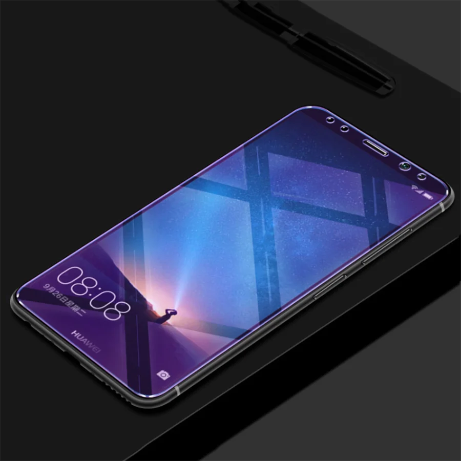 Защитное Закаленное стекло-светильник синего и фиолетового цвета для huawei P20 Lite Pro Nova 3E mate 20X10 Lite Pro mate 30 Lite