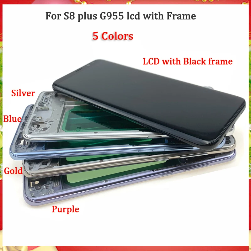 S8 plus экран дисплея для SAMSUNG Galaxy S8 plus экран Замена ЖК сенсорный дигитайзер сборка G955F G955 с рамкой