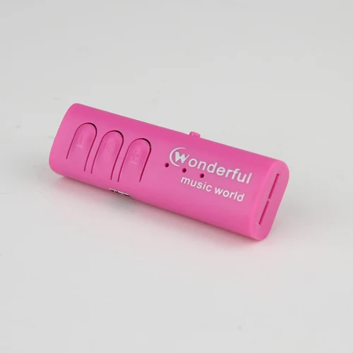 Розовый DAONO MP3-плеер с зажимом, спортивный портативный USB mp3 музыкальный плеер, медиаплеер, поддерживает 16 ГБ, Micro SD, walkman lettore mp3 - Цвет: Розовый
