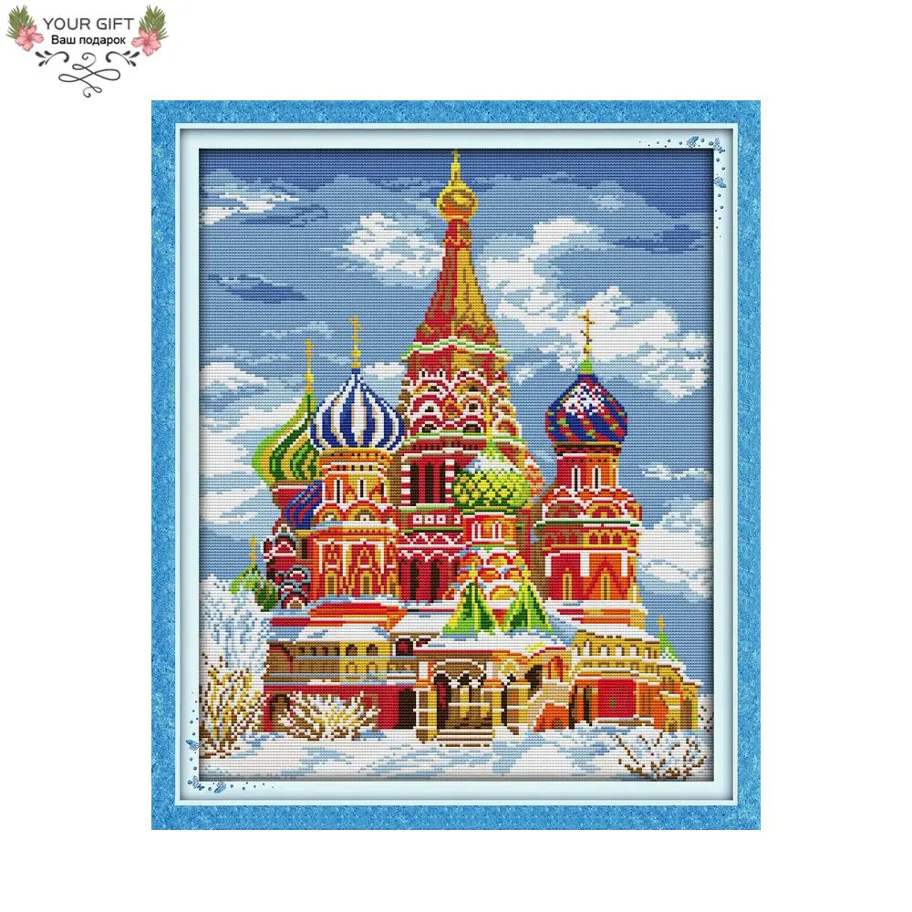 Набор для вышивки крестиком Joy Sunday с изображением российского замка F201 14CT