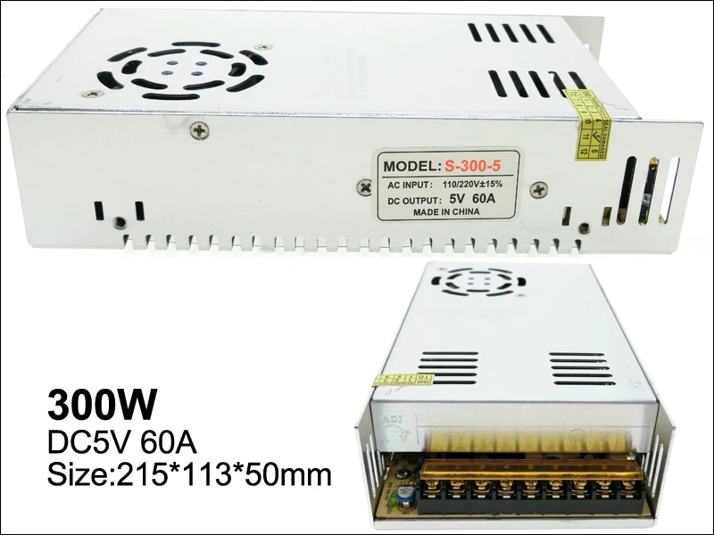 AC100-240V Питание 5 V светодиодный драйвер 220 V постоянного тока до DC 5 V 1A 2A 3A 5A 8.5A 10A 15A 20A 5 вольтовый блок питания трансформатор освещения