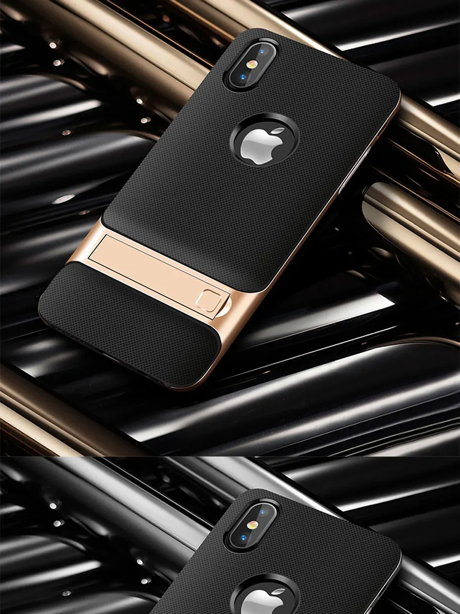 H& A 360 полный защитный чехол для iPhone X 6 6s 8 7 Plus PC+ TPU противоударный чехол для iPhone 7 8 Plus с подставкой Чехол для телефона