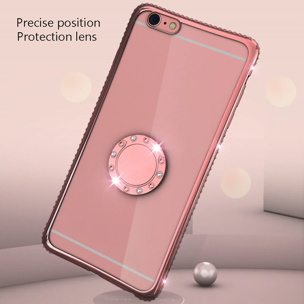 Магнитный чехол подставка с бриллиантами TRODINO для iPhone XS Max XR 8 7 6S 6 Plus Samsung Galaxy S7 S9