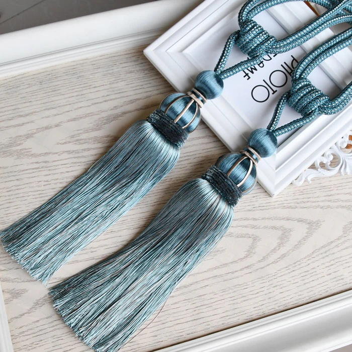 

2 Pcs/set European Curtain Hanging Simple Curtains Tassels Curtain Tiebacks Bandages Brushes Curtain Accessories