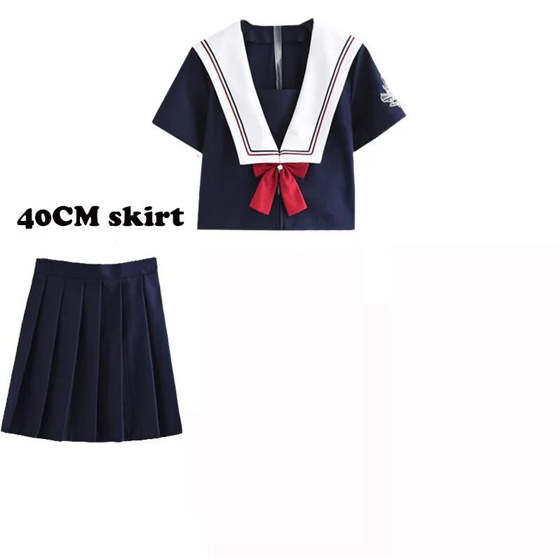 40CM SKIRT Японская форма для плохих девушек JK, базовая плиссированная юбка, отличные студенческие супер-длинные платья для колледжа JKFL0010 - Color: 40CM SKIRT