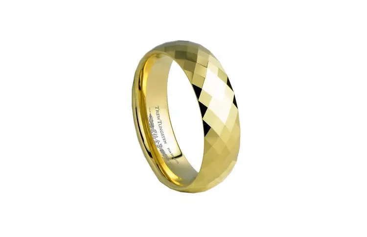 288 год граненый стиль Мужской позолоченный вольфрамовый ремешок diamond ширина-6 мм |