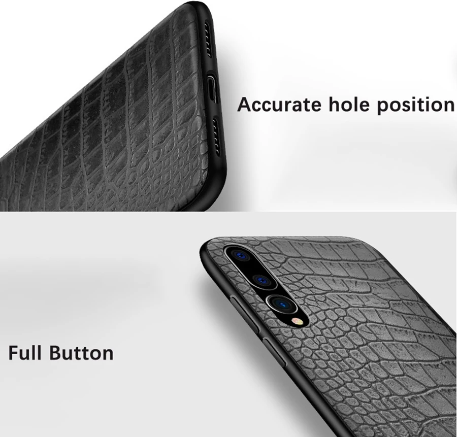 Luxury PU Crocodile Leather Case for Huawei P20 Lite P30 Croco Pattern Soft Hard Full Back Cover Pro |