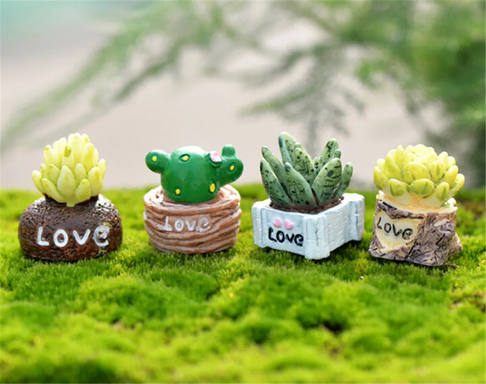 

1PCS Miniature Dollhouse Bonsai Ornament Plant Pot Furniture Toys newest Mini Dollhouse Succulent plants Green Plant
