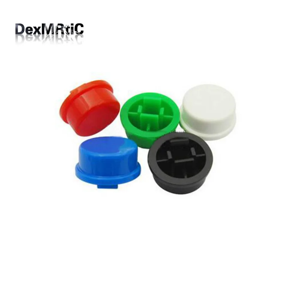 60pcs 12*12*7.3mm round button cap reset switch multi color caps | Обустройство дома