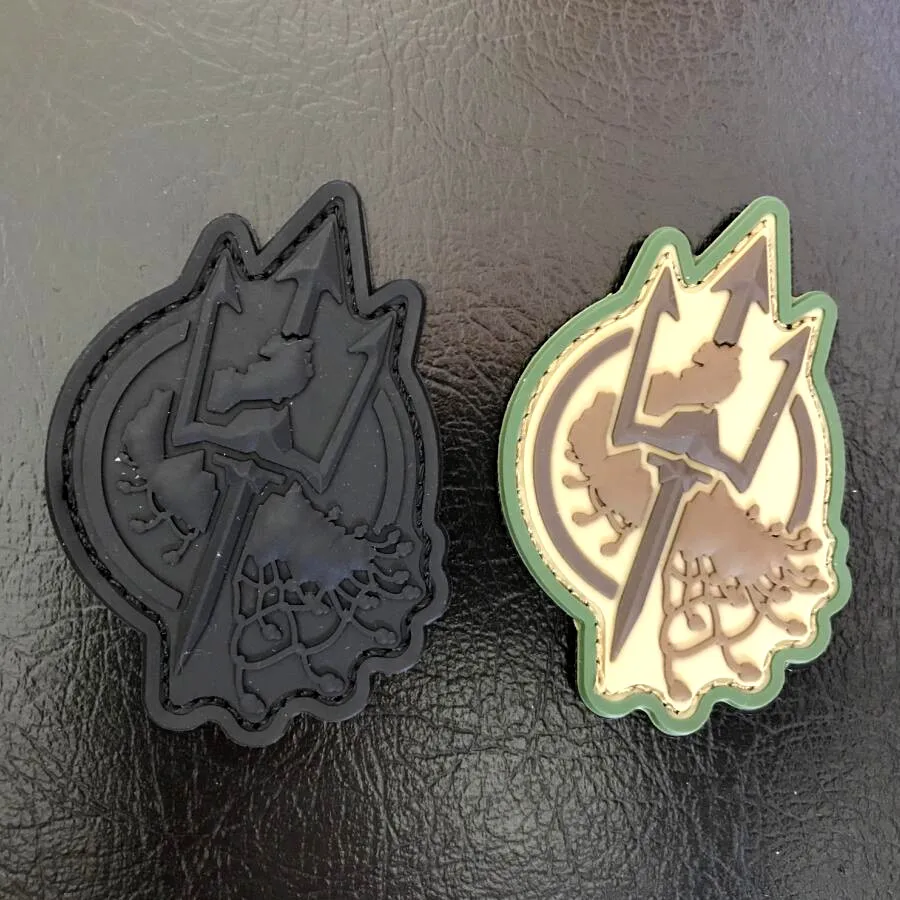 10 шт. резиновый шеврон Tactical Beard Club Patch 3D ПВХ Косты Рудольф значок Военная Боевая