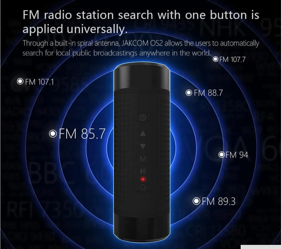 Jakcom OS2 открытый Bluetooth Динамик Водонепроницаемый 5200 мАч Мощность Bank велосипедов