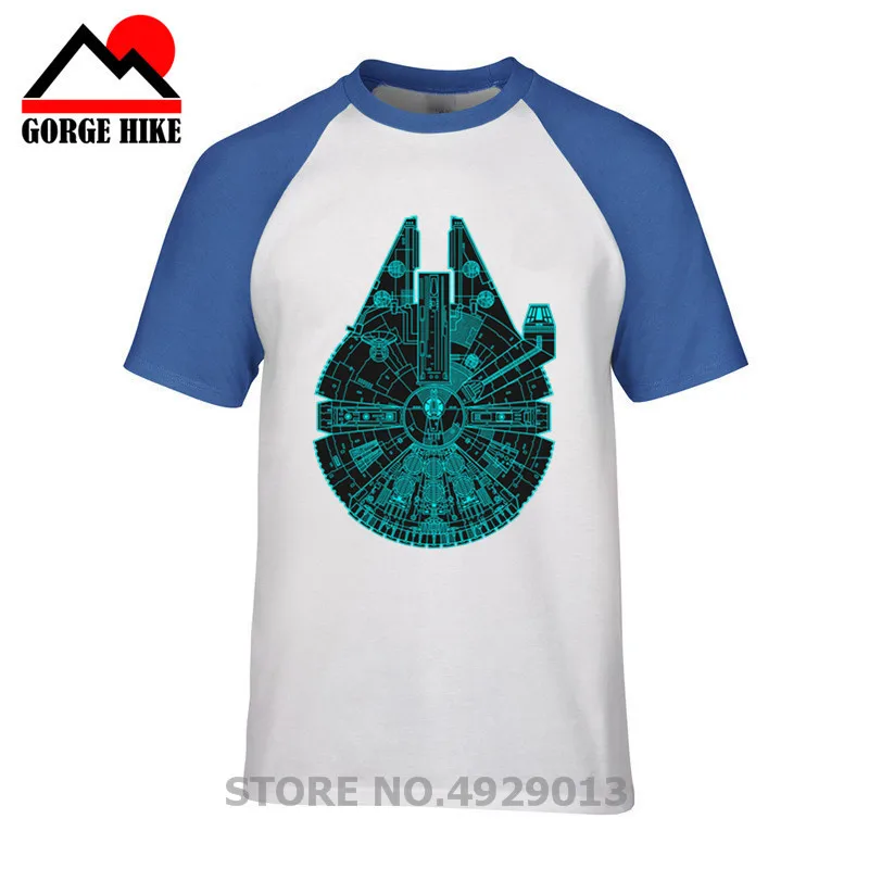 Известный ТВ звезда Сокол схемы войны Мужская качественная хлопковая футболка с