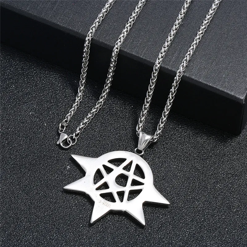 Ожерелье из нержавеющей стали в виде звезды и Полумесяца | Украшения аксессуары