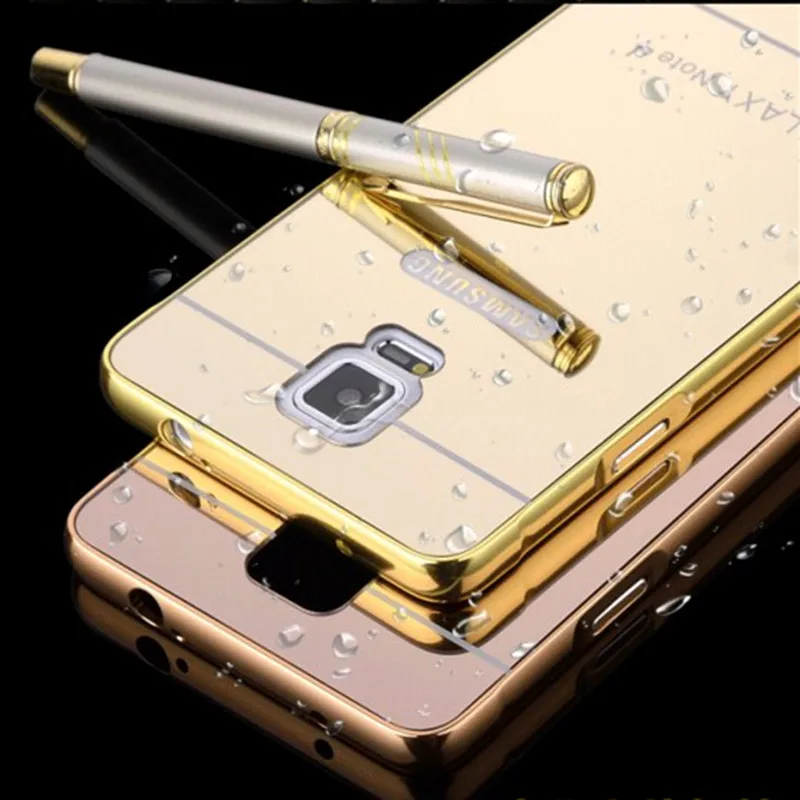 Чехол для samsung Galaxy Note 4 5 3 роскошная алюминиевая рамка пластиковая задняя крышка S6