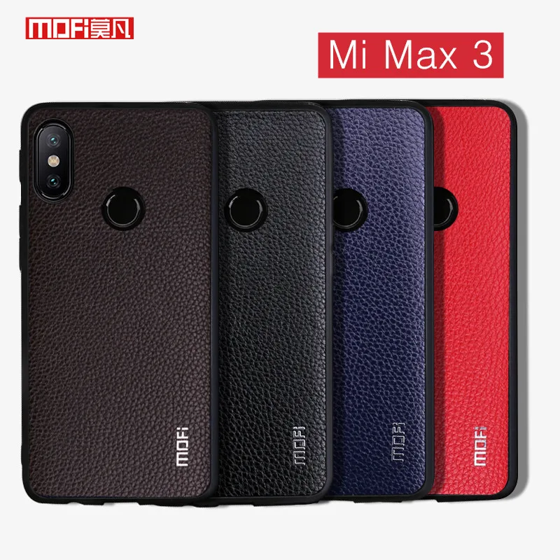 Чехол для Mi Max 3 чехол Mofi Xiaomi из искусственной кожи Max3 твердая деловая задняя