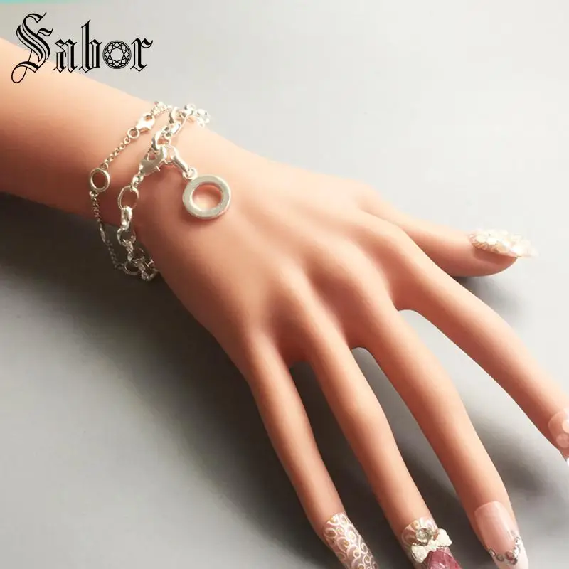 Браслеты из звеньев цепи серебряного цвета модные браслеты Клубные ювелирные