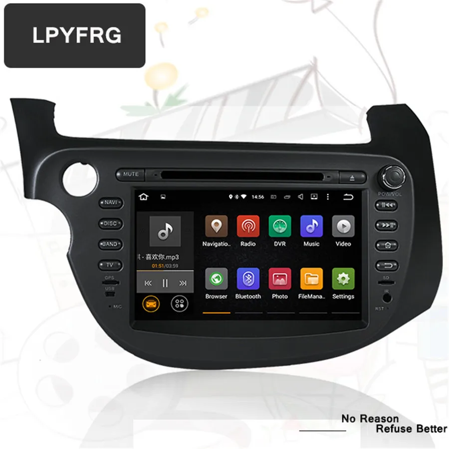 Автомагнитола 2 Din 7 дюймов Восьмиядерный процессор android 10 подходит для HONDA Fit JAZZ 2006