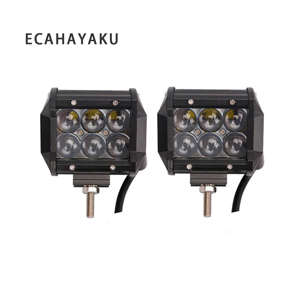 ECAHAYAKU 2 шт. 4 дюйма 30 Вт светодиодный рабочий светильник 4D объектив проектора