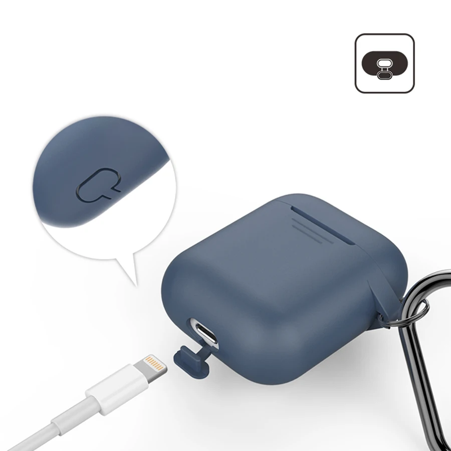 Мягкий силиконовый чехол для Apple Airpods противоударный защитный аксессуары