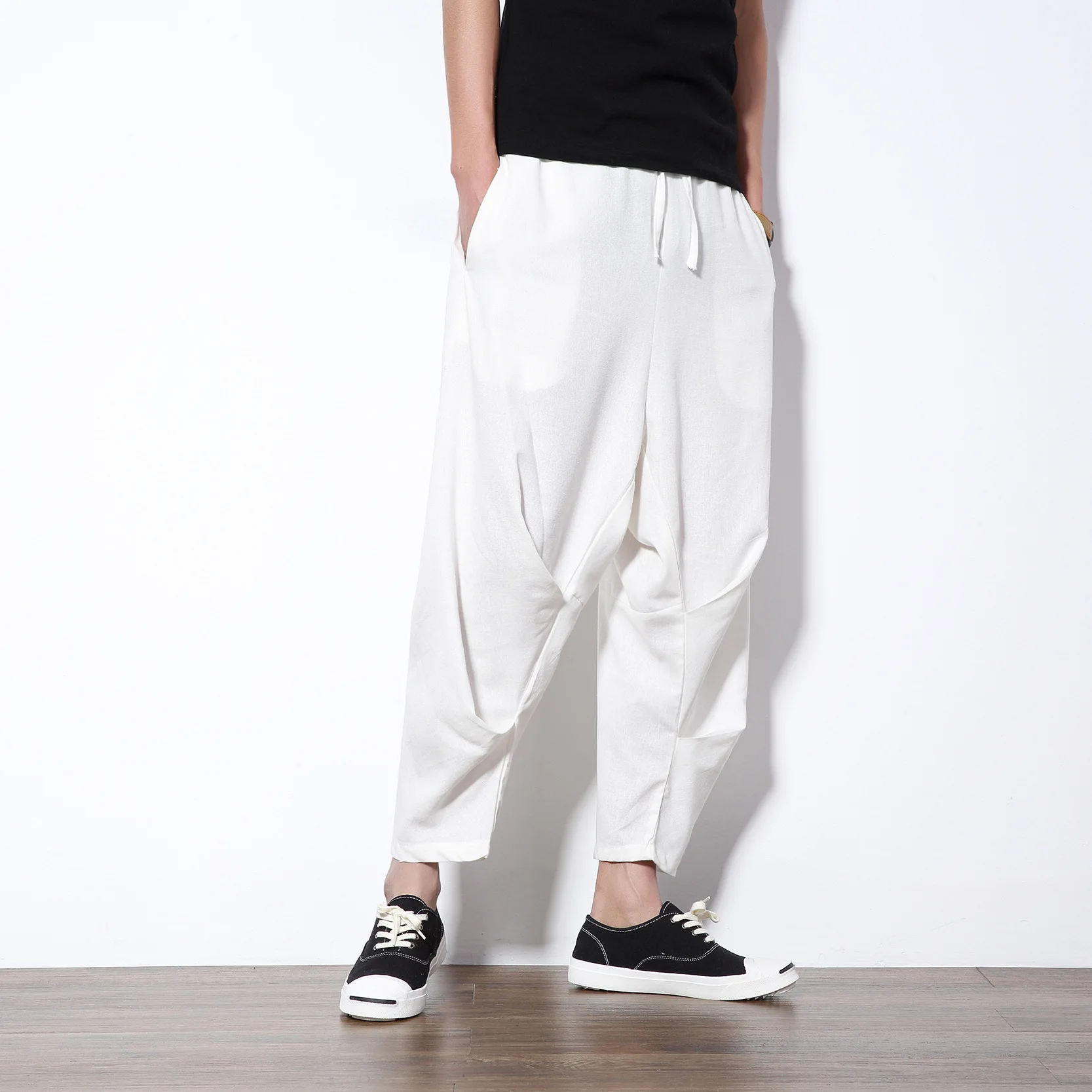 Новые модные брюки мужчины 2017 сезон: весна–лето принт простой ретро леггинсы