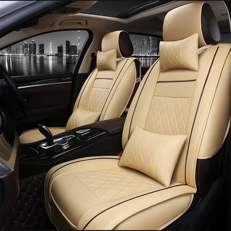 Универсальный чехол из искусственной кожи на автомобильное сиденье для Audi A6L R8 Q3