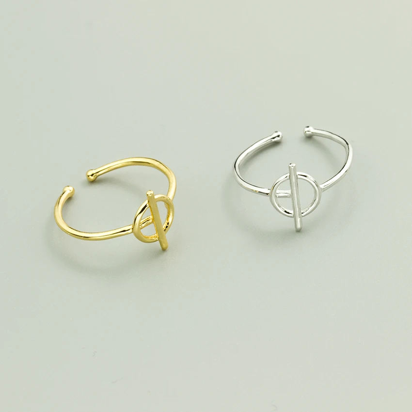 Women's Fashion Adjustable Ring Simple Bar Circle Men Geometry Jewelry 2018 New Anillo Hombre Friendship Gifts Bff Feminino|Кольца для