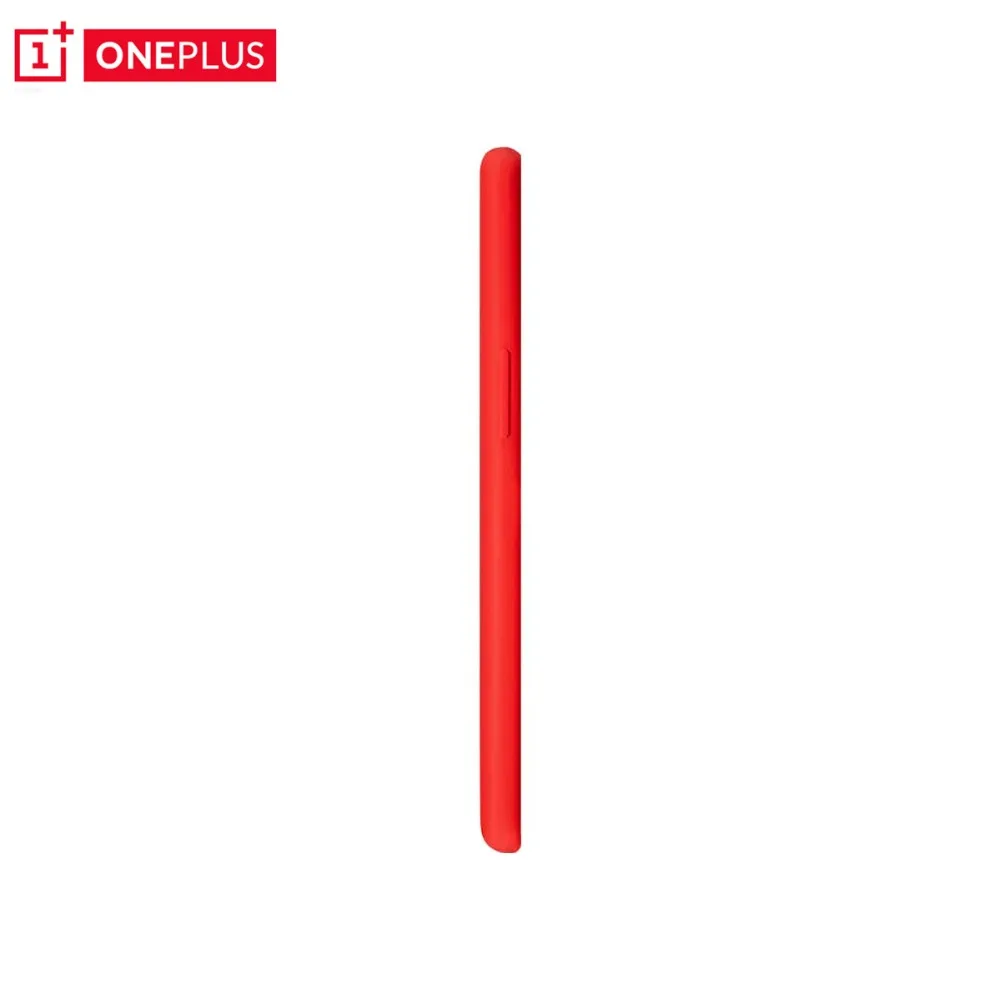 Оригинальный силиконовый защитный чехол OnePlus 6 красный натуральный Oneplus6 силикон +