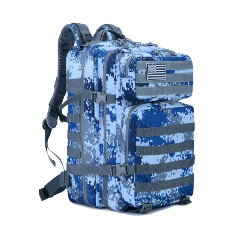Blue digital 45L большой емкости военный рюкзак тактический рюкзак для мужчин походная сумка для путешествий Альпинизм Туризм Mochila Blaso XA809WA - Цвет: Blue digital