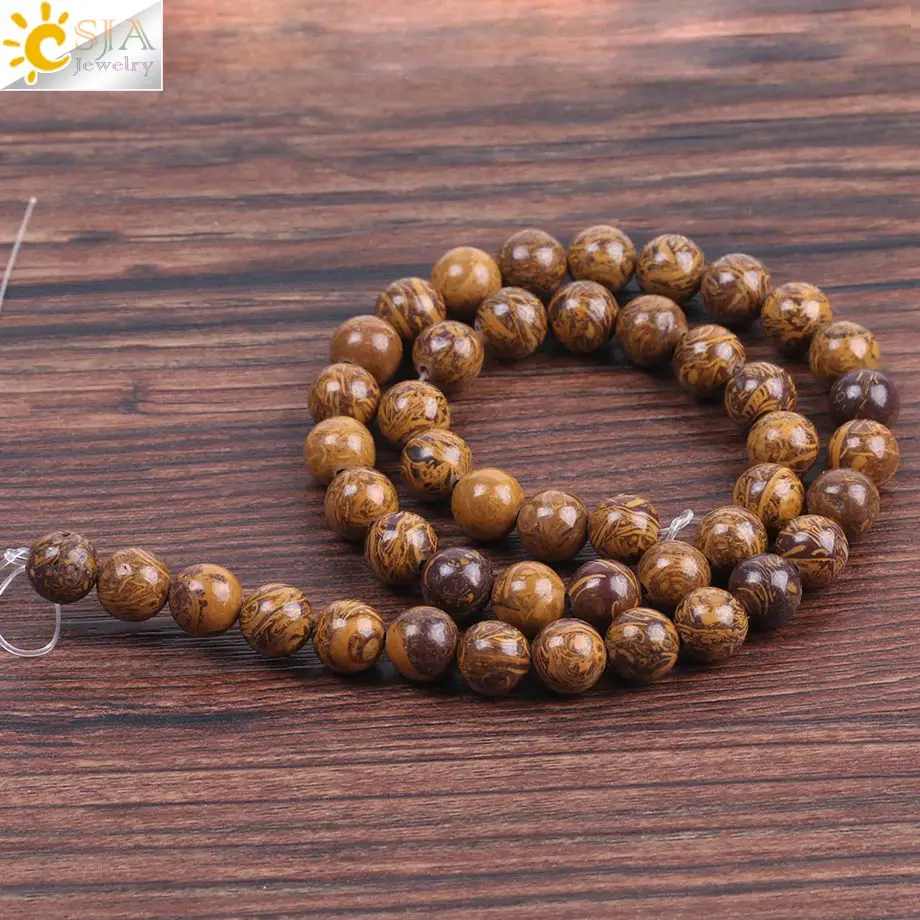 CSJA натуральные камни свободные бусины золотые шелковые нефриты стандартные