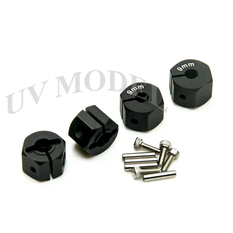 Cool Black 9mm Thickness Hex 12mm Aluminum HEX Wheel Hub Mount and Pins High Quality Alloy Metal | Игрушки и хобби