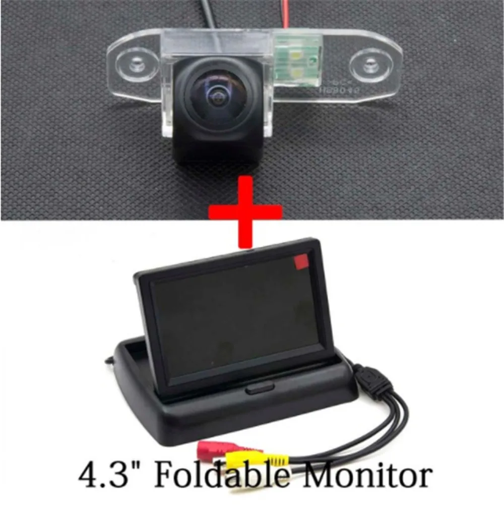 camera with Monitor 1080P рыбий глаз Starlight MCCD Автомобильная камера заднего вида резервная камера заднего вида для VOLVO S80 S40 S60 V60 XC90 XC60 камера заднего вида - Название цвета: camera with Monitor