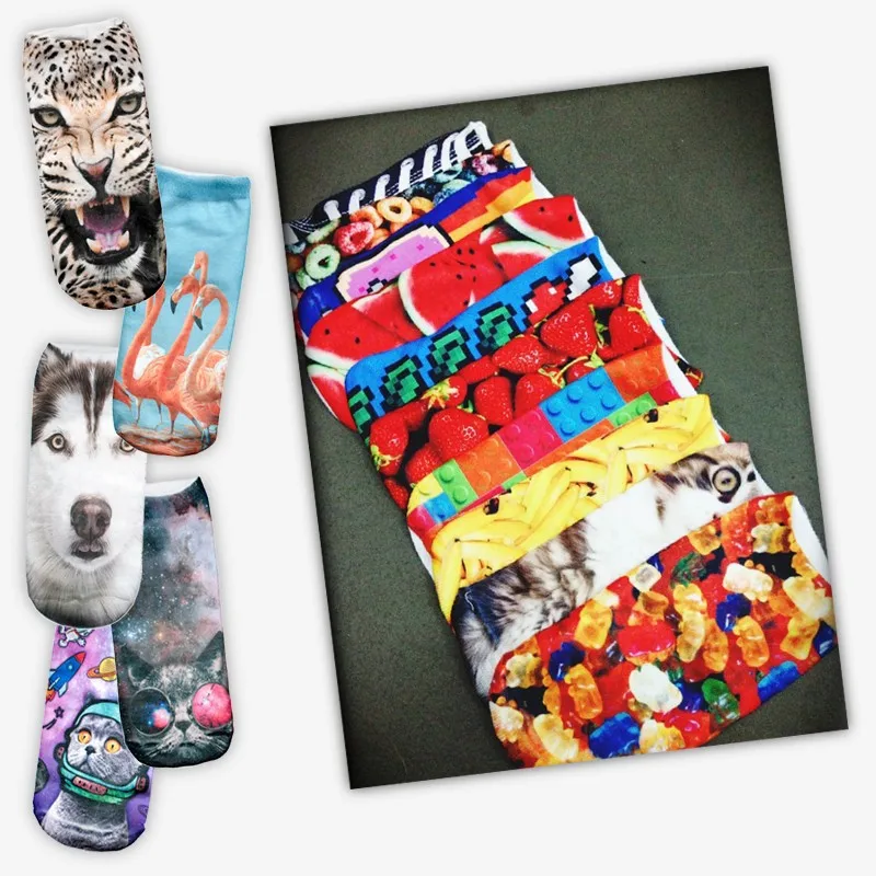 Мода красочные полосы Для женщин 3D Носки для девочек Нескользящие коричневый