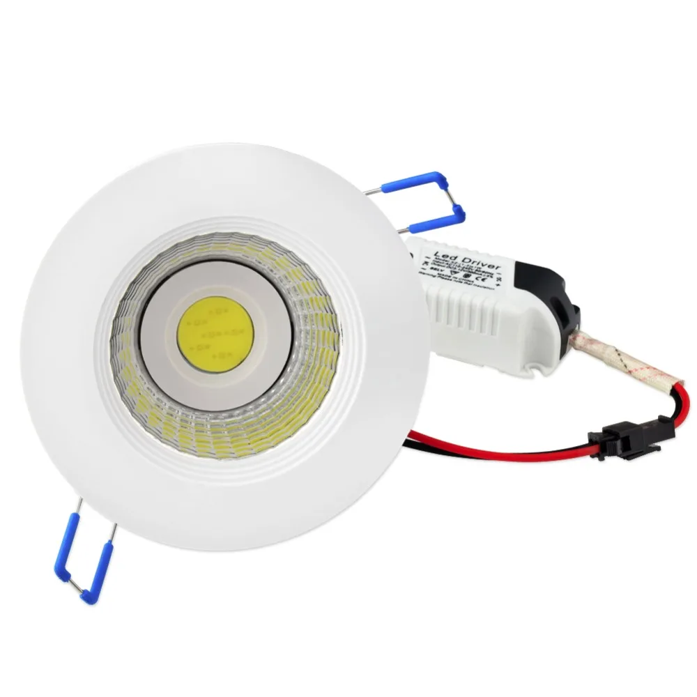 Dimmable W 7W 9W 12W 15W 20W 25W led downlight COB Ceiling Spot Lights LED ceiling Recessed lamp Indoor Lighting+LED Driver | Лампы и