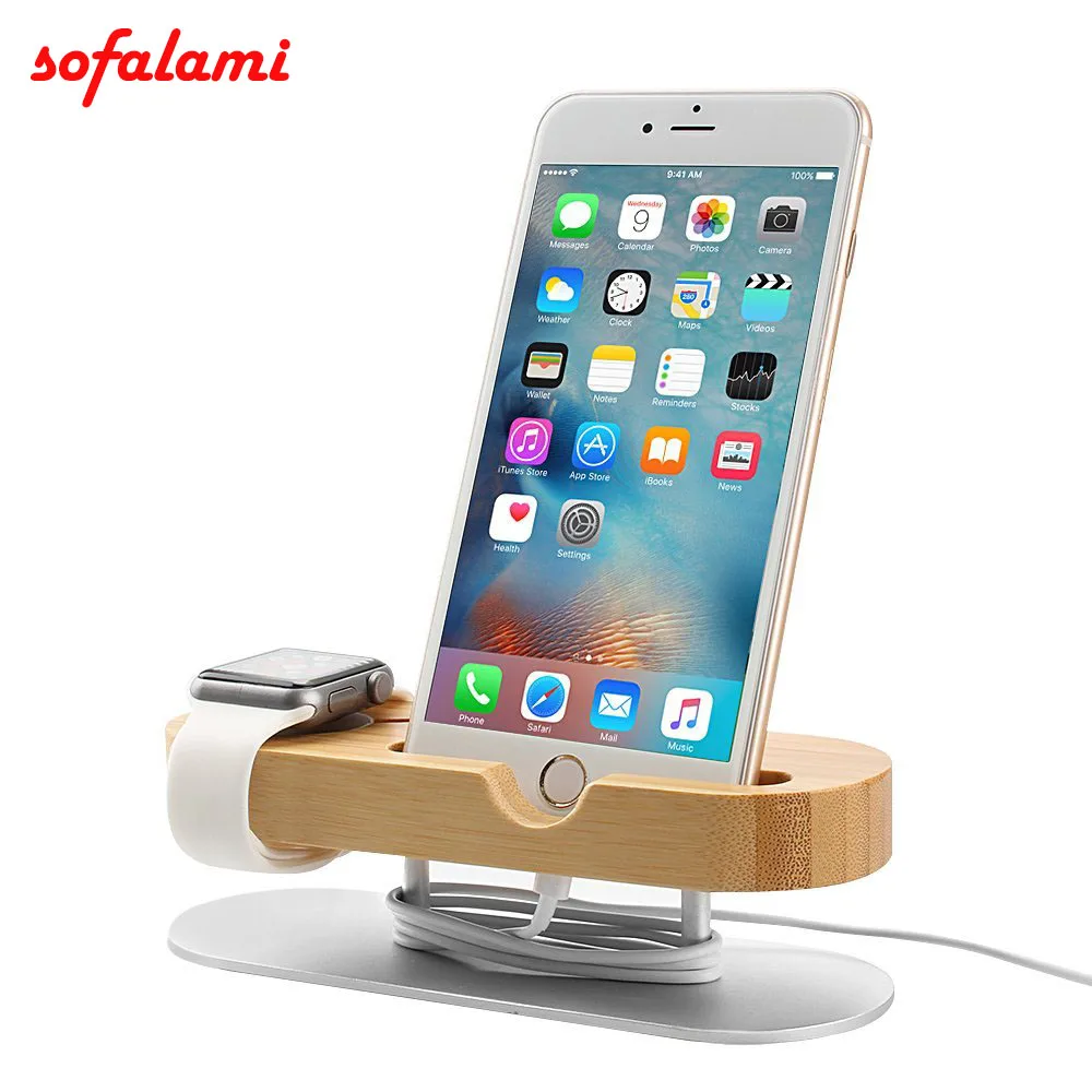 Сотовый телефон с основанием из алюминиевого сплава бамбуковая подставка