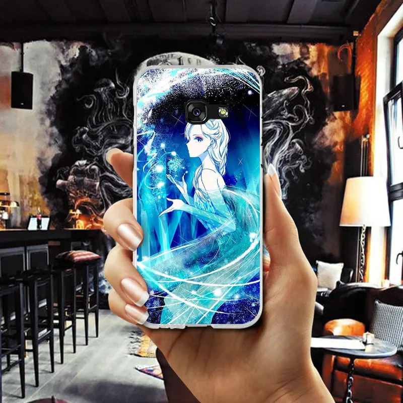 Soft Silicone Mobile Phone Cases For Samsung Galaxy A3 A5 A7 J1 J2 J3 J4 J5 J6 J7 2016 2017 2018 Bags Punk Elsa Tattoo Princess |