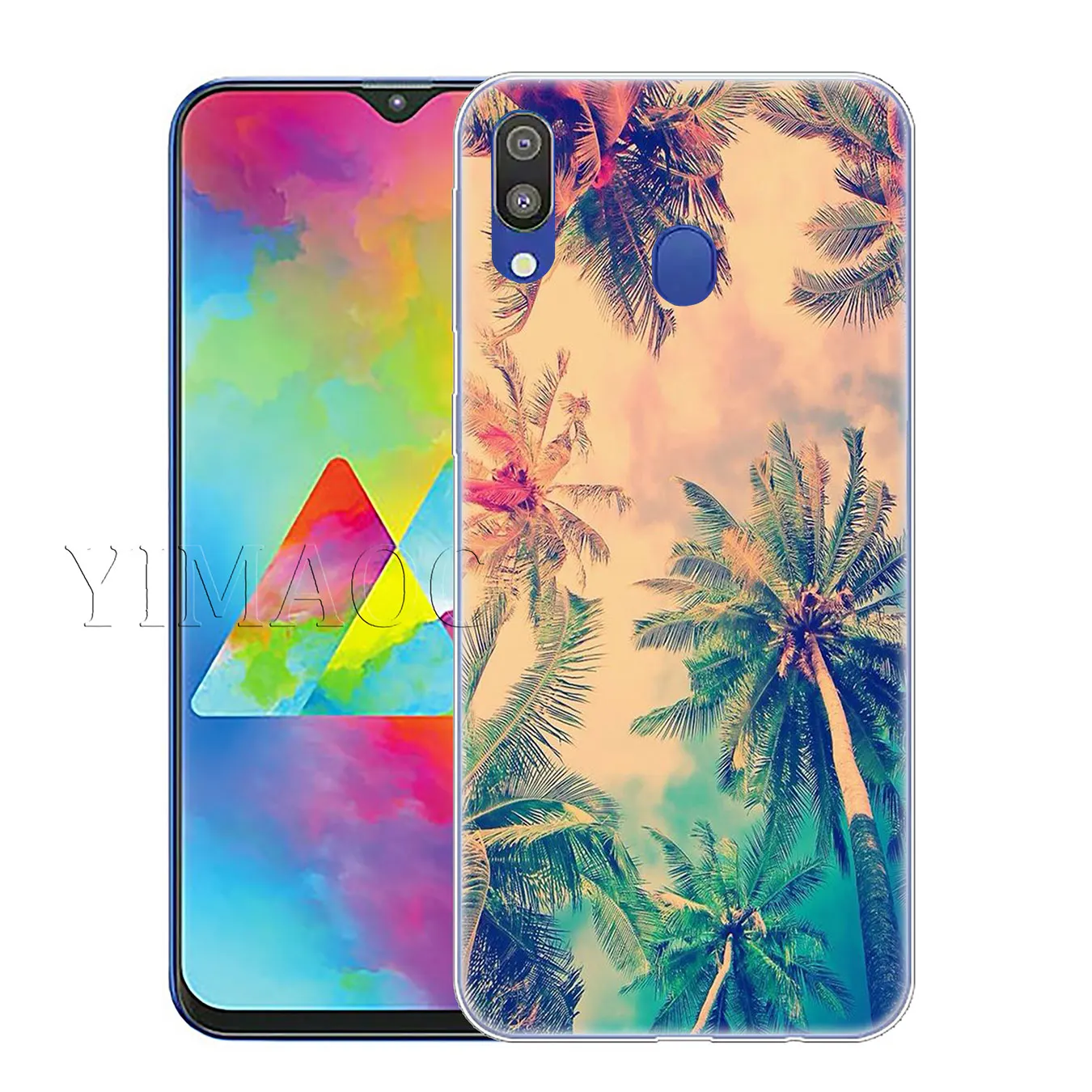 YIMAOC Beach Aloha Tree Summer Soft Silicone Case for Samsung Galaxy A70 A60 A50 A40 A30 A20 A10 M10 M20 M30 M40 A20E Cover | Мобильные