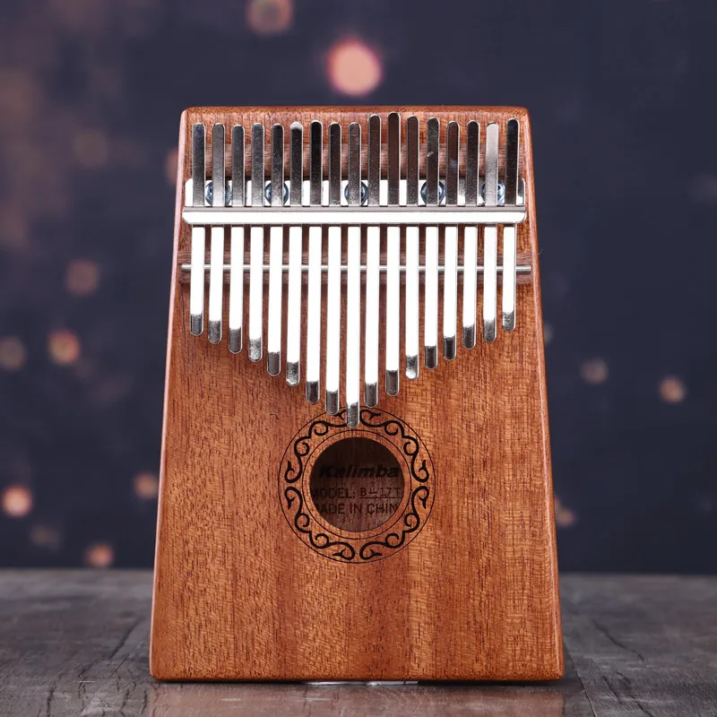 Профессиональное пианино Kalimba с одной платой 17 клавиш красное дерево Mbira мини
