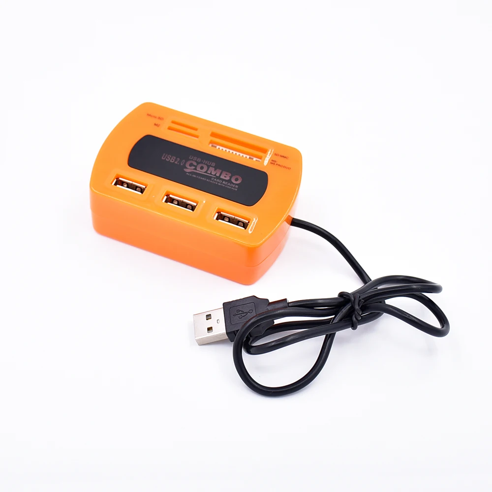 Twofro usb-хаб 2,0 3 порта Combo MS TF Micro SD кард-ридер слот USB мульти все в одном USB разветвитель кабели для ноутбука Macbook