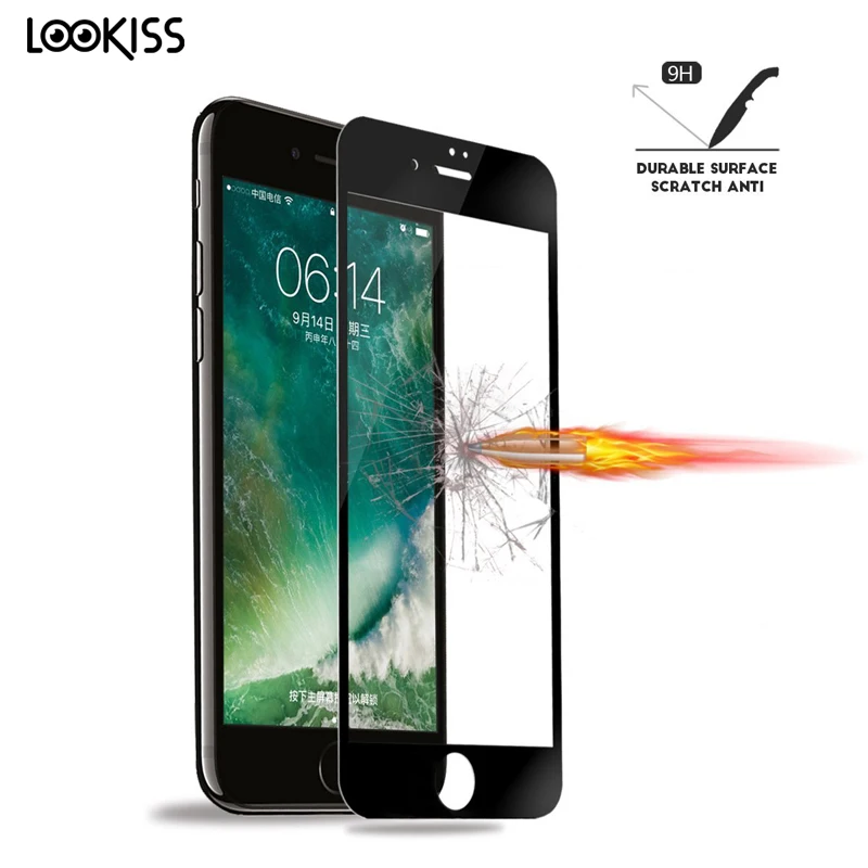 X10 шт. Защита экрана для iPhone 6S 3D полное покрытие углеродное волокно закаленное