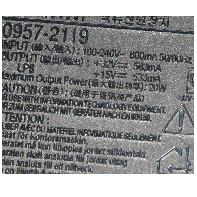 Блок питания для принтера HP Deskjet F380 0957 2119 32 В 563mA 15 в 533mA печать AC DC зарядное