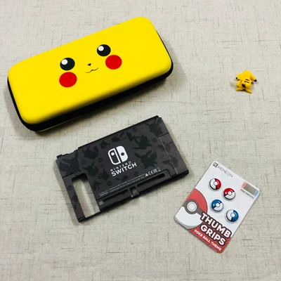 Bag-Case-4pcsGrips E NS Switch Let's Go Pikachus Жесткая Сумка для переноски Joy con Pokeball Thumbsticks Grips cap для Nintendo Switch Console Shell Чехол - Цвет: Bag-Case-4pcsGrips E