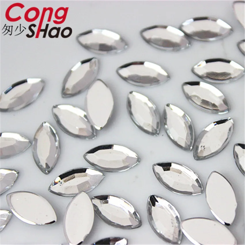 Cong Shao 100 шт 5*10 мм красочные плоские с оборота камни и кристаллы Акриловые стразы отделка костюм телефона украшения ZZ722
