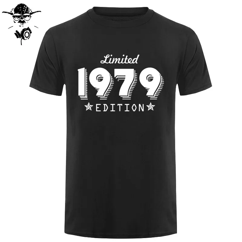 Коллекция 1979 года, модная одежда для дня рождения, ограниченный подарок, футболки с коротким рукавом и круглым вырезом для мужчин, для детей 40 лет, с коротким рукавом