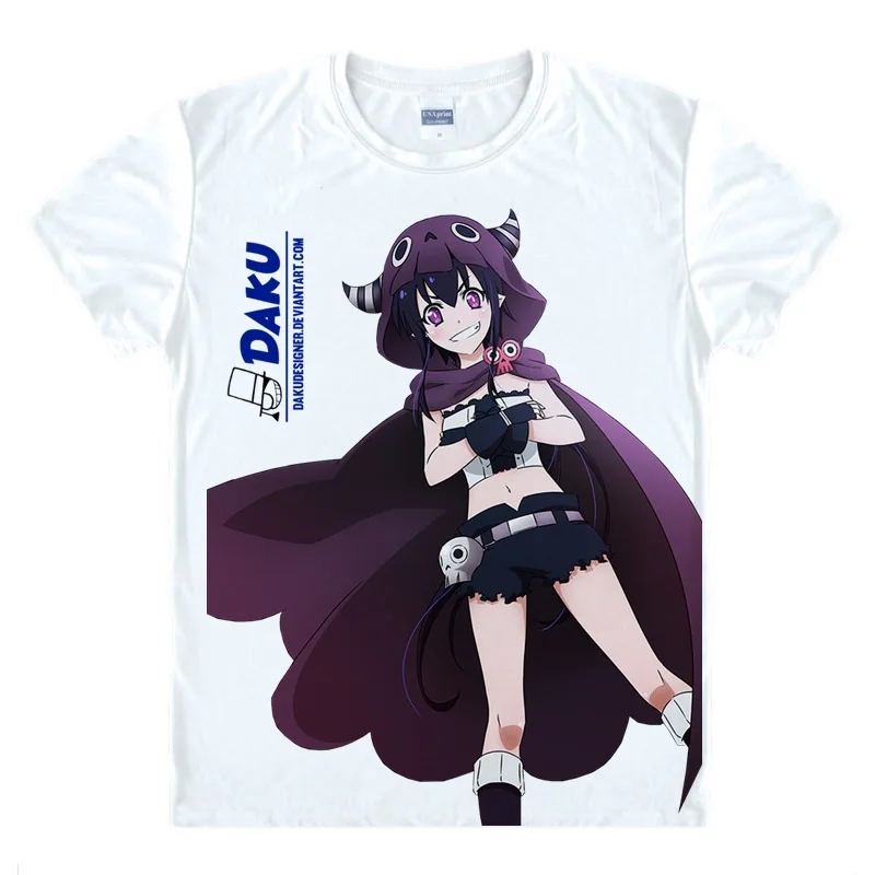 Аниме рубашка Coolprint с надписью Love футболка Tyrant мульти стильные рубашки коротким