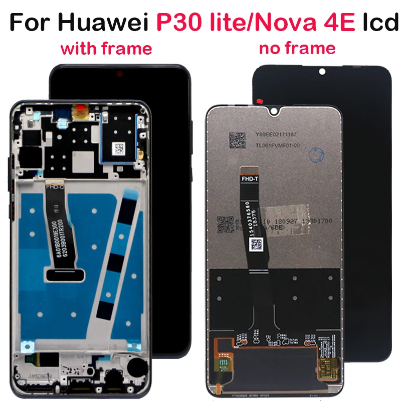 Оригинальный ЖК дисплей для Huawei P30 lite сенсорный экран с рамкой дигитайзер в сборе